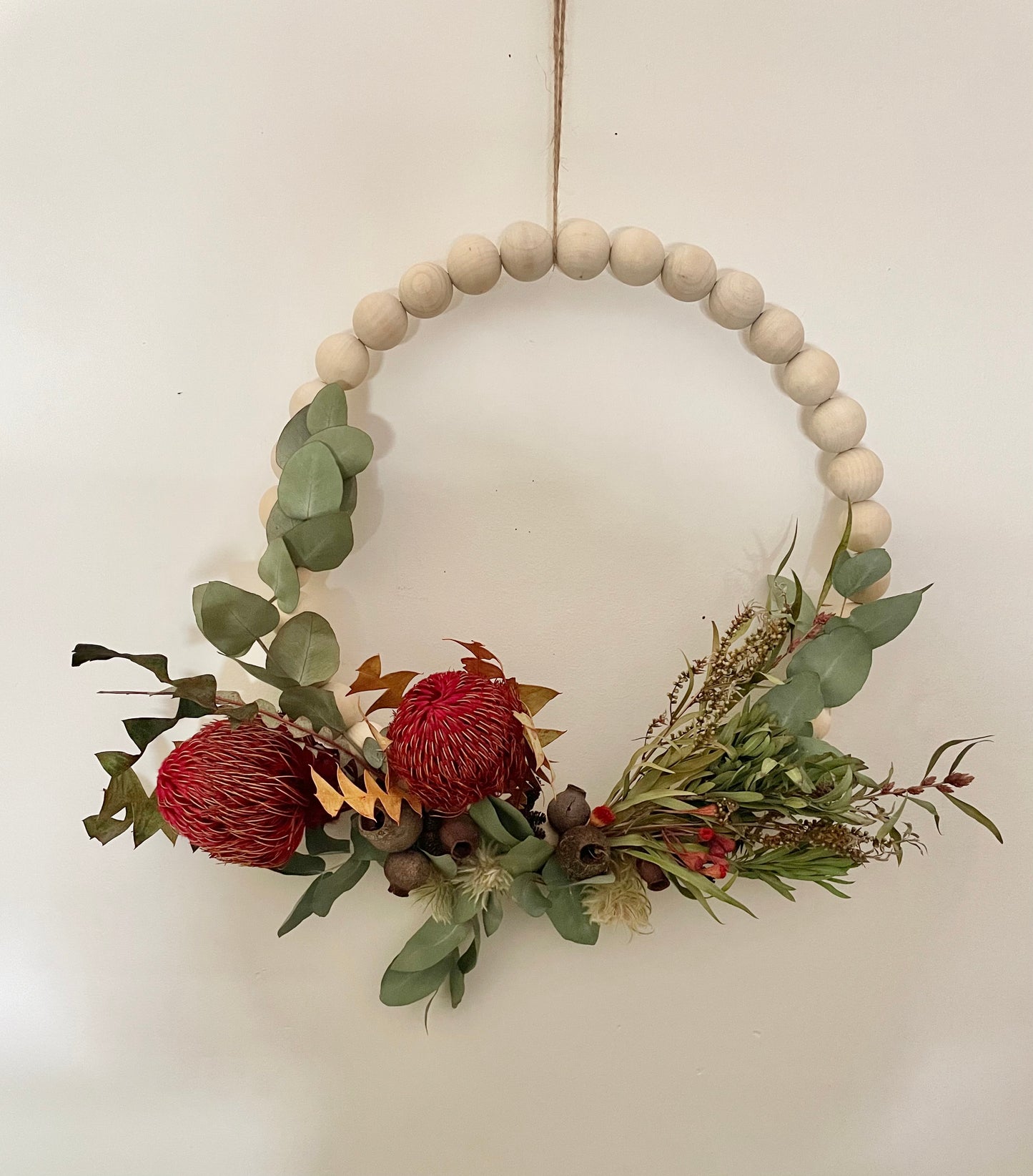 Native Gumnut Reds Wreath