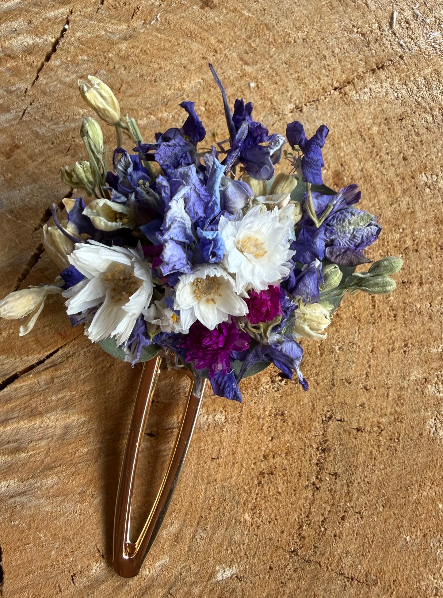 Floral Hair clip-Gold