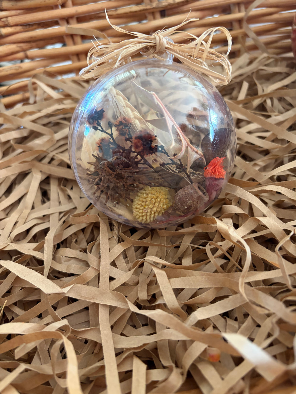 Bauble 8cm ~ Gumnut mixed