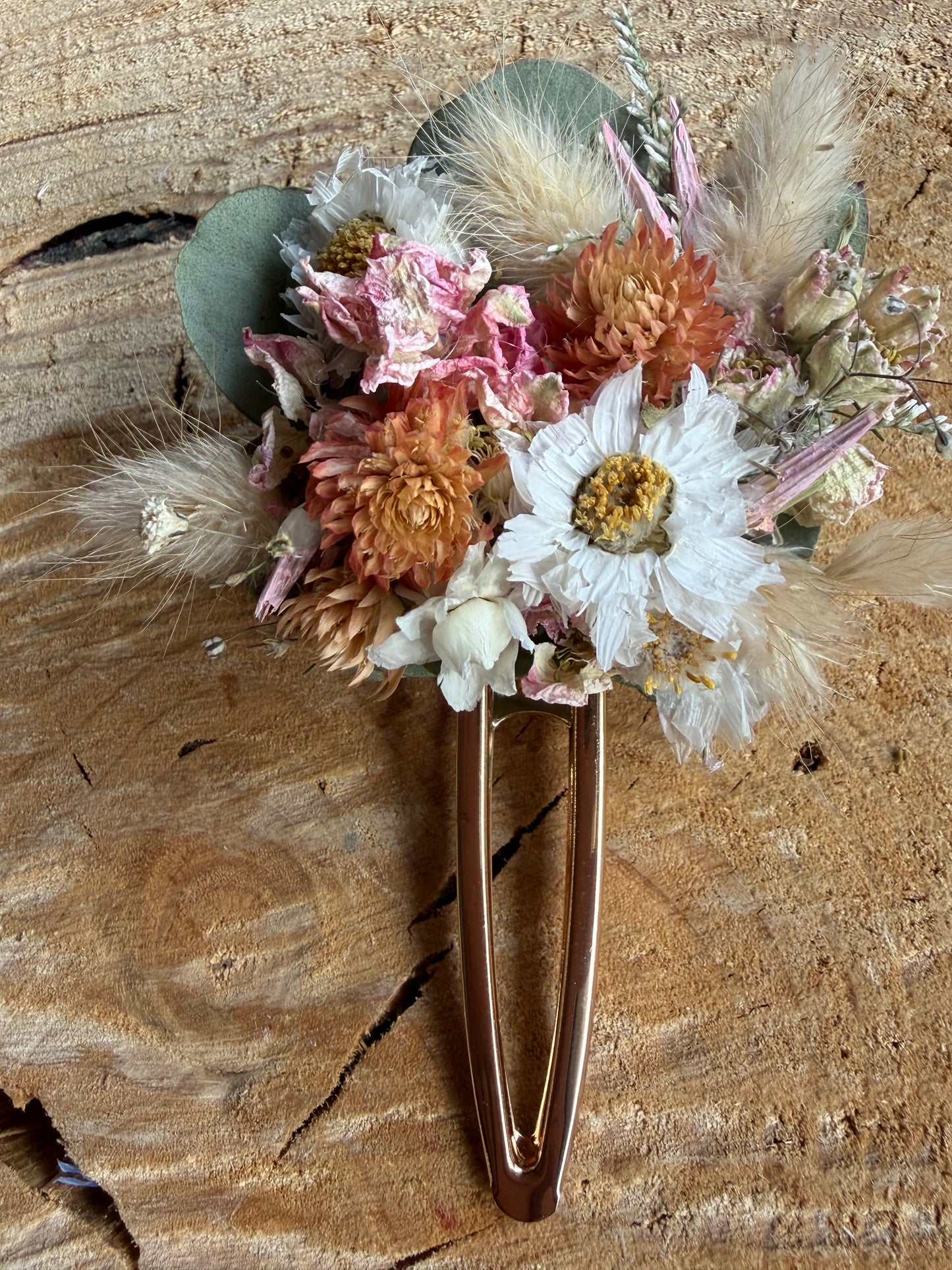 Floral Hair Clip ~ Gold