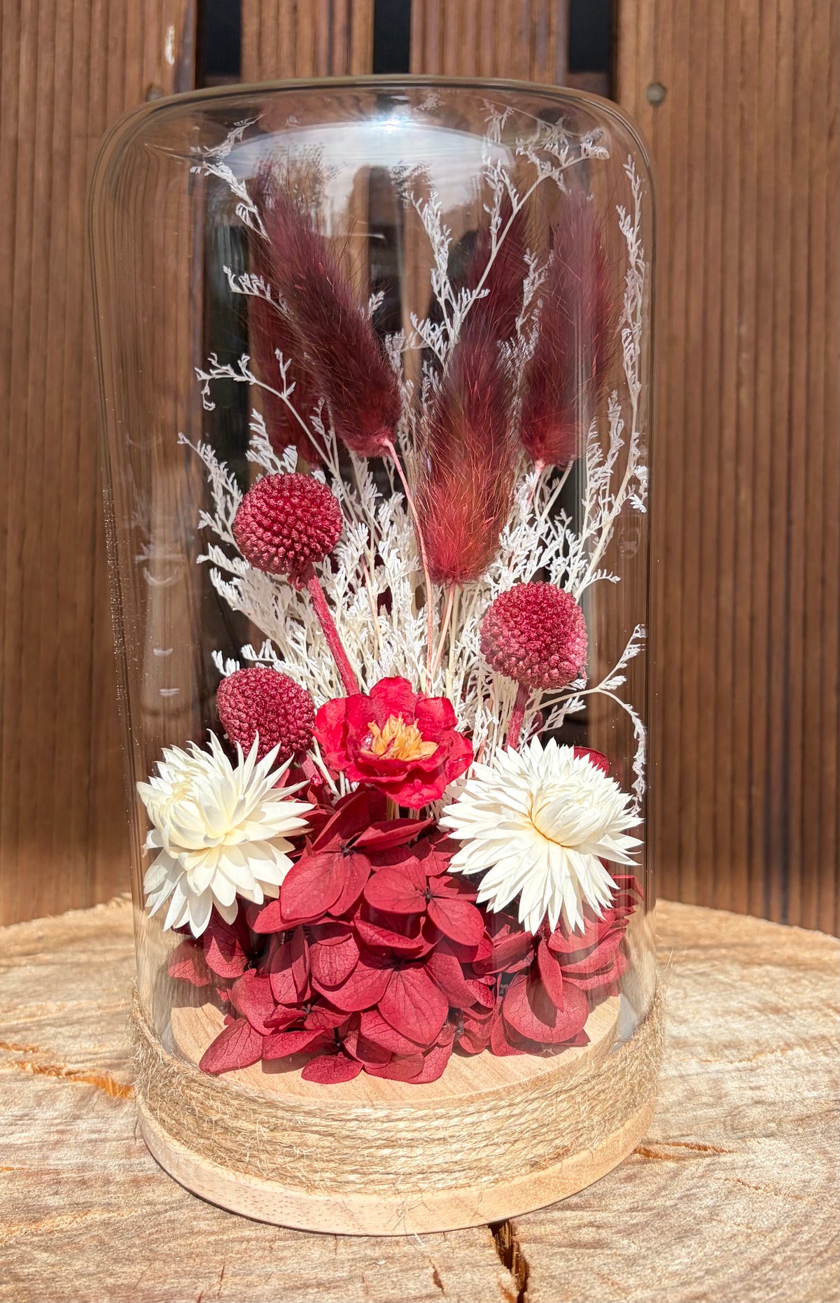 Floral Dome ~Ruby Red