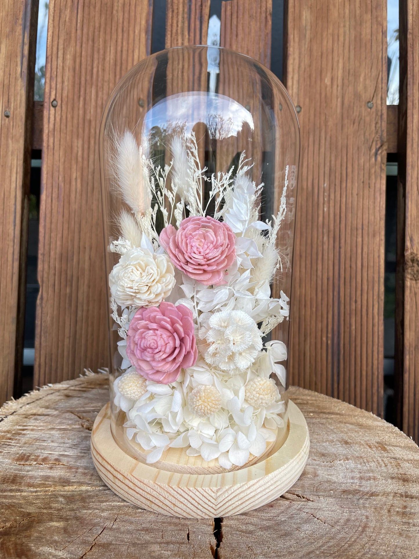 Floral Dome~ White/Pink