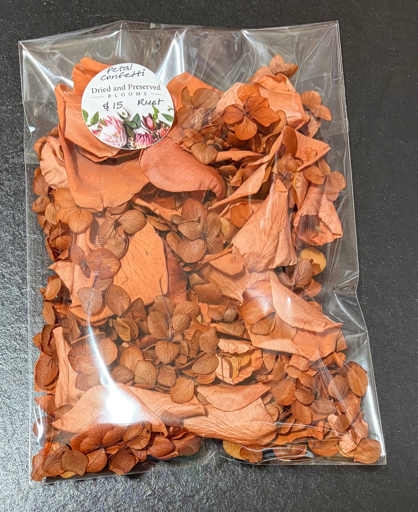 Petal/Confetti Rust