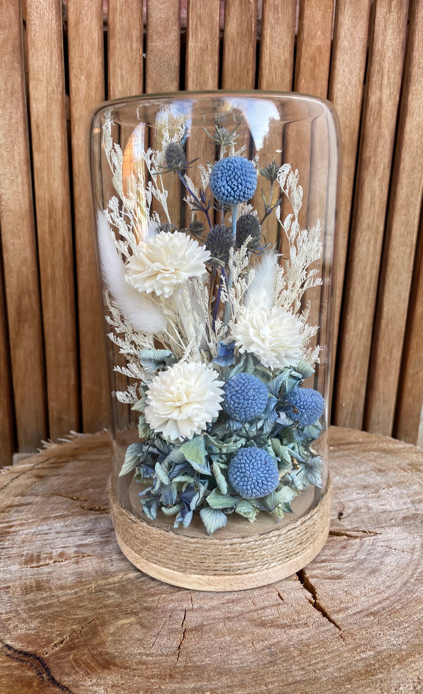 Floral Dome~ Blue/White