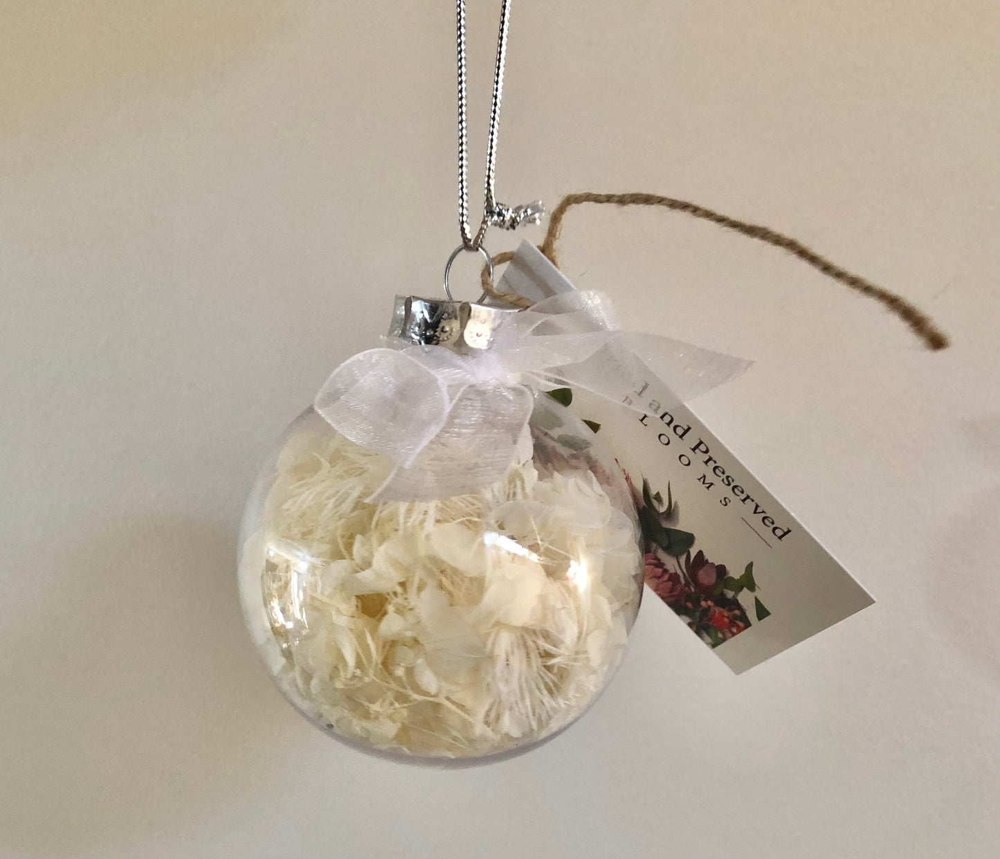 Christmas Bauble 8cm- White