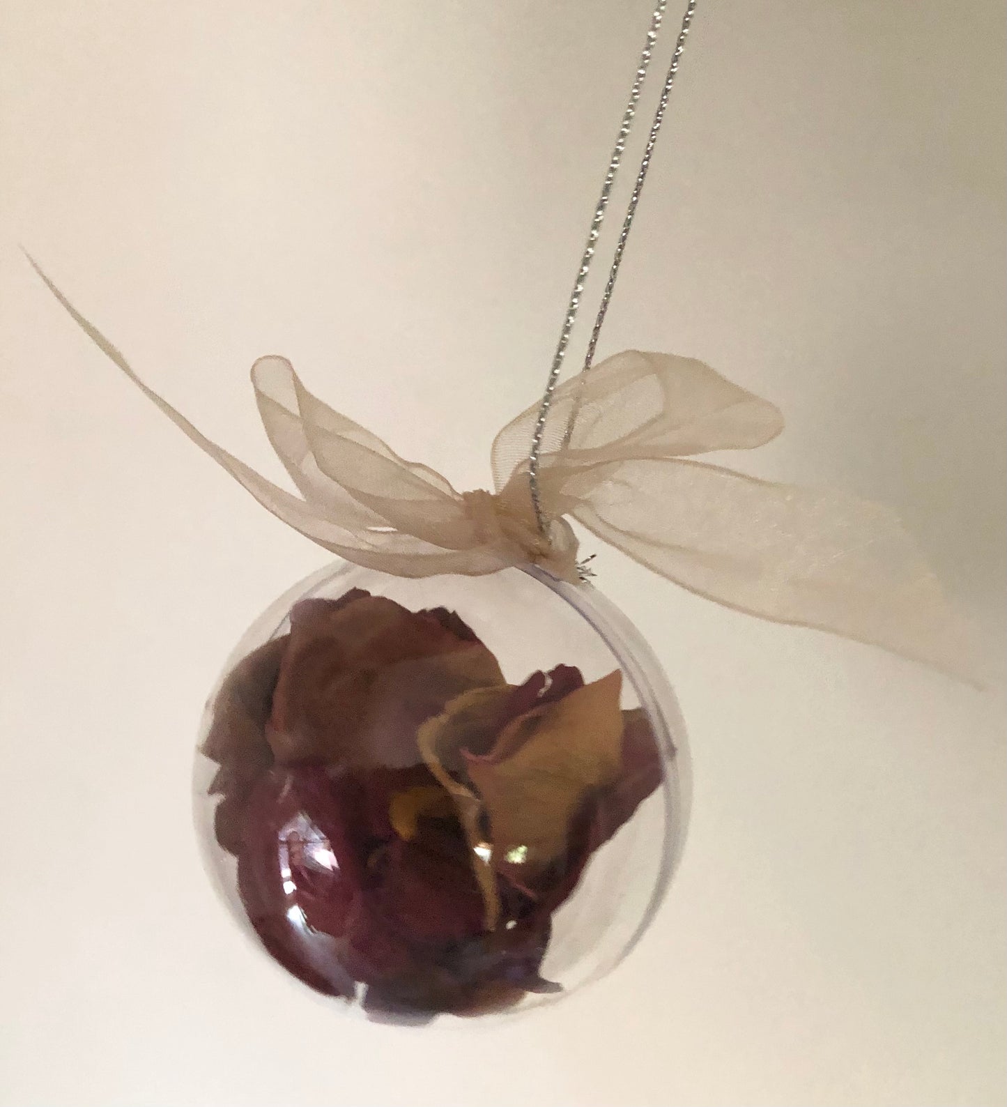 Christmas Bauble 6cm Rose petal