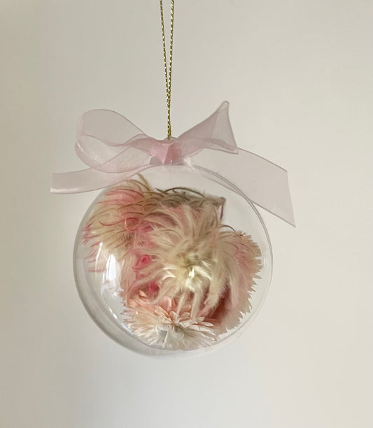 Bauble 8cm Phylicia Pink