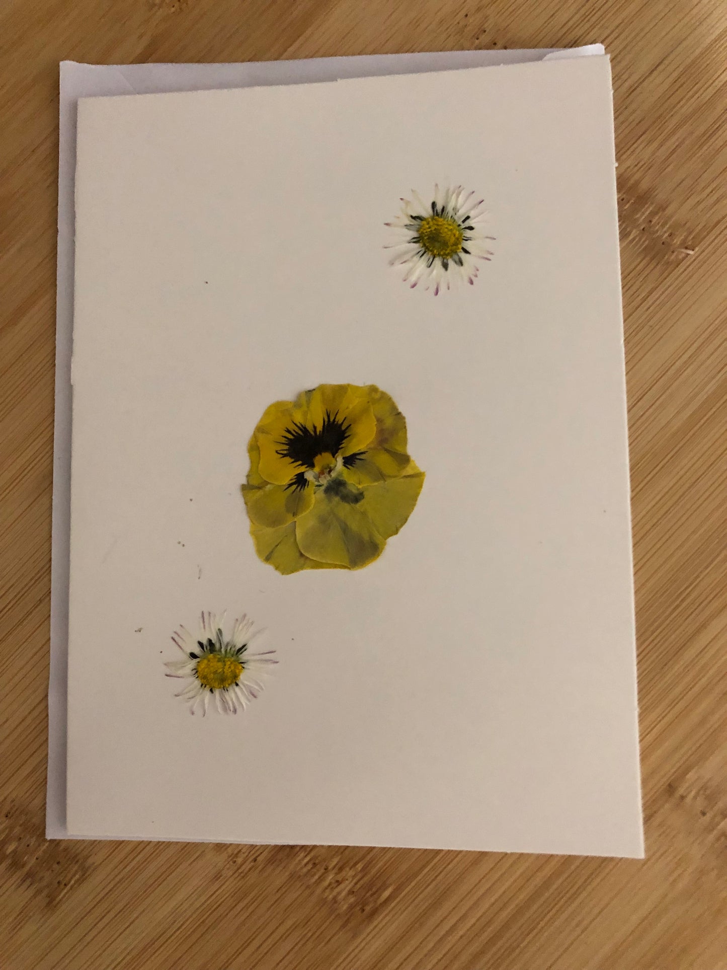 Gift card - yellow pansy