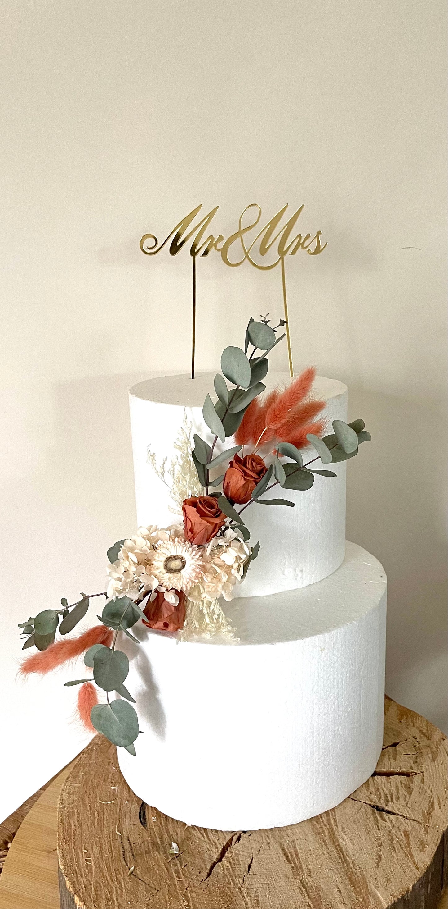 Cake Topper~ Rusty Rose
