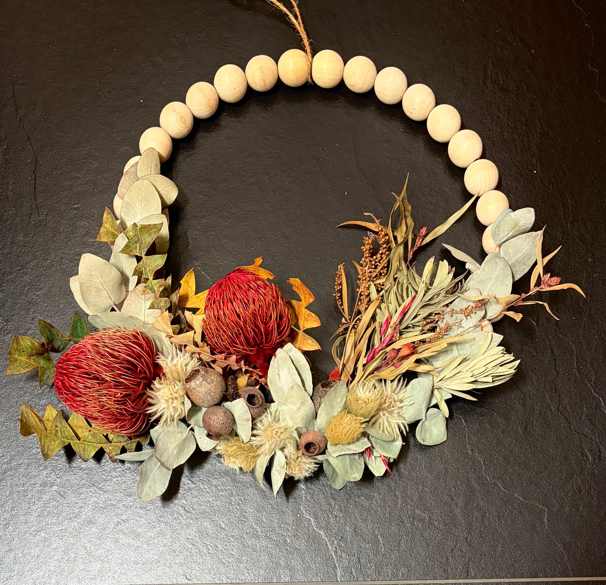 Native Gumnut Reds Wreath