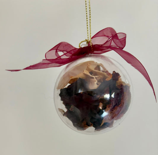 Bauble 6cm ~ Rose Petal