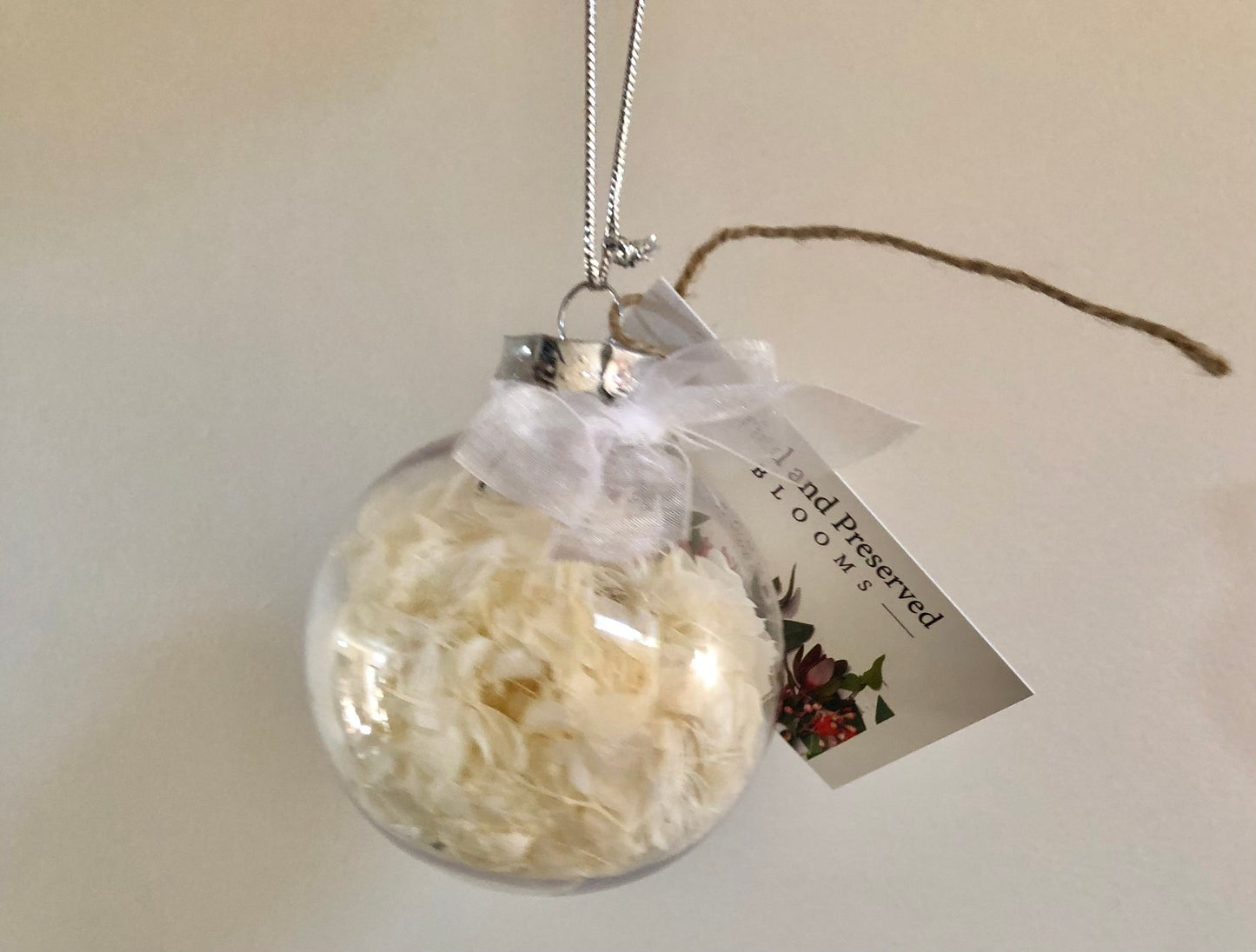 Christmas Bauble 8cm- White