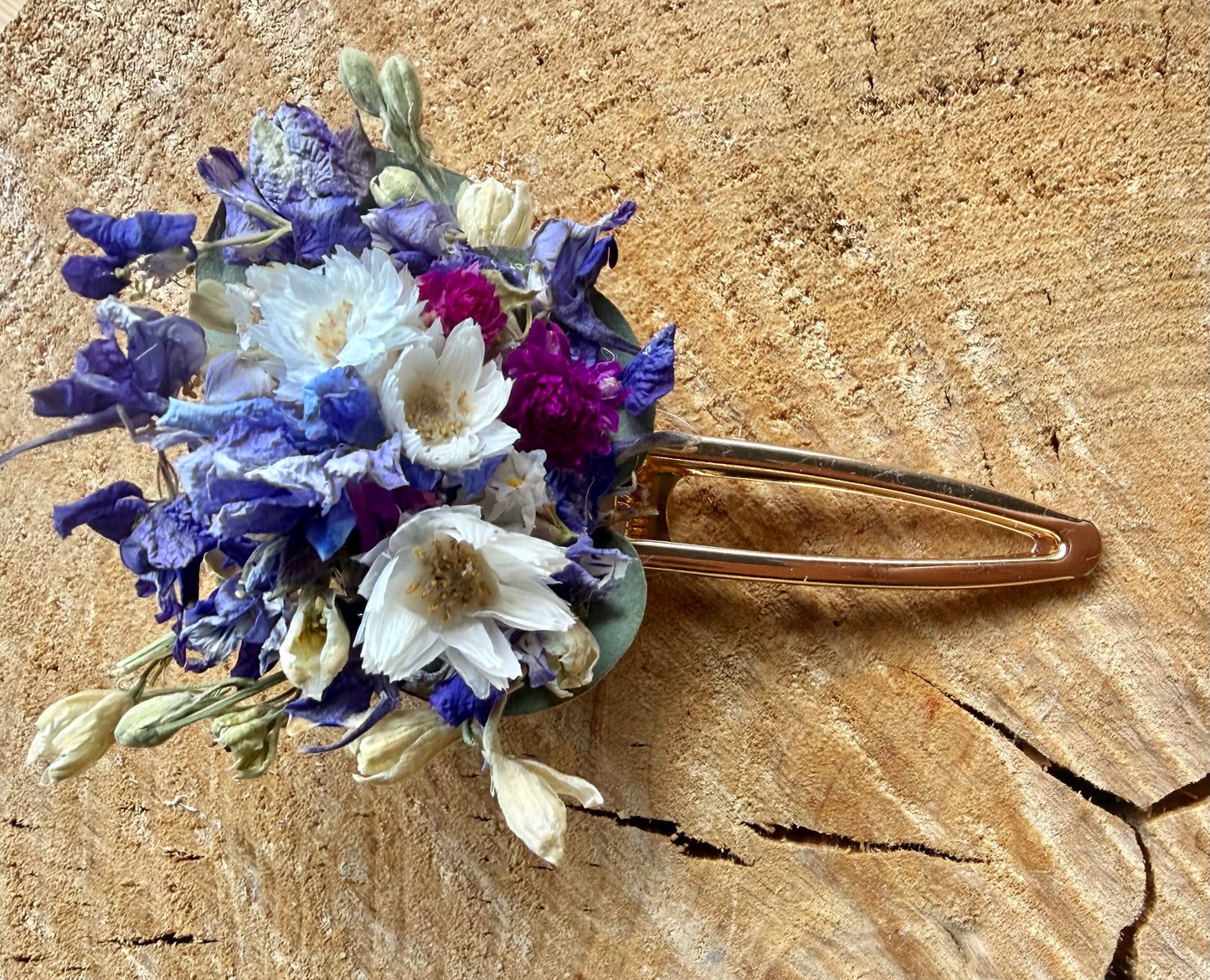 Floral Hair clip-Gold