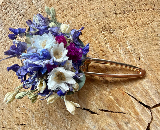 Floral Hair clip-Gold