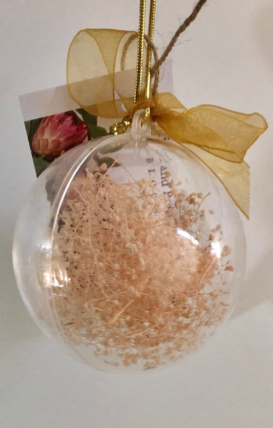 Christmas Bauble 8cm- soft pink