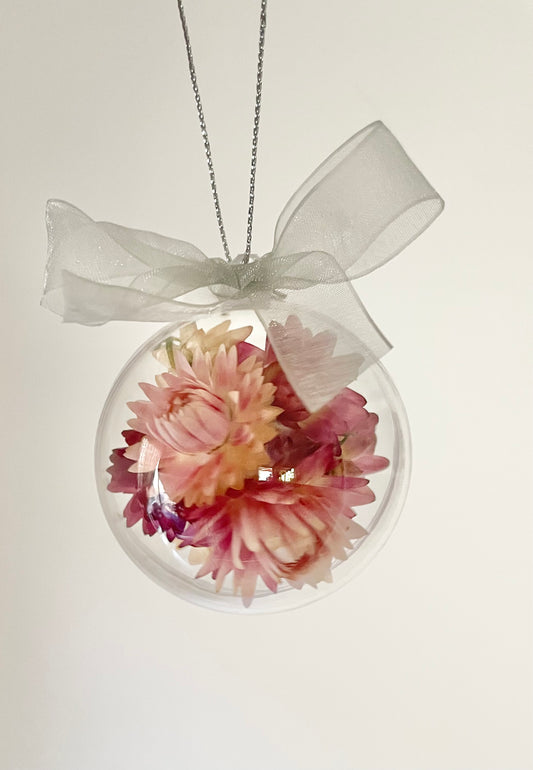 Bauble 6cm Pink mix