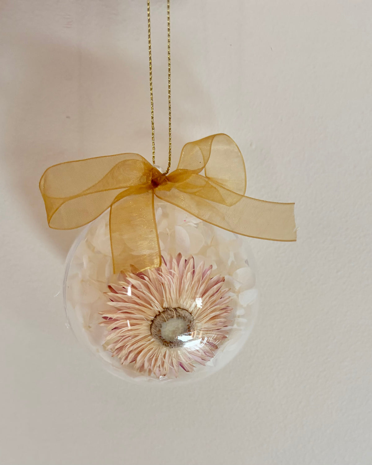 Bauble 8cm~ pink straw