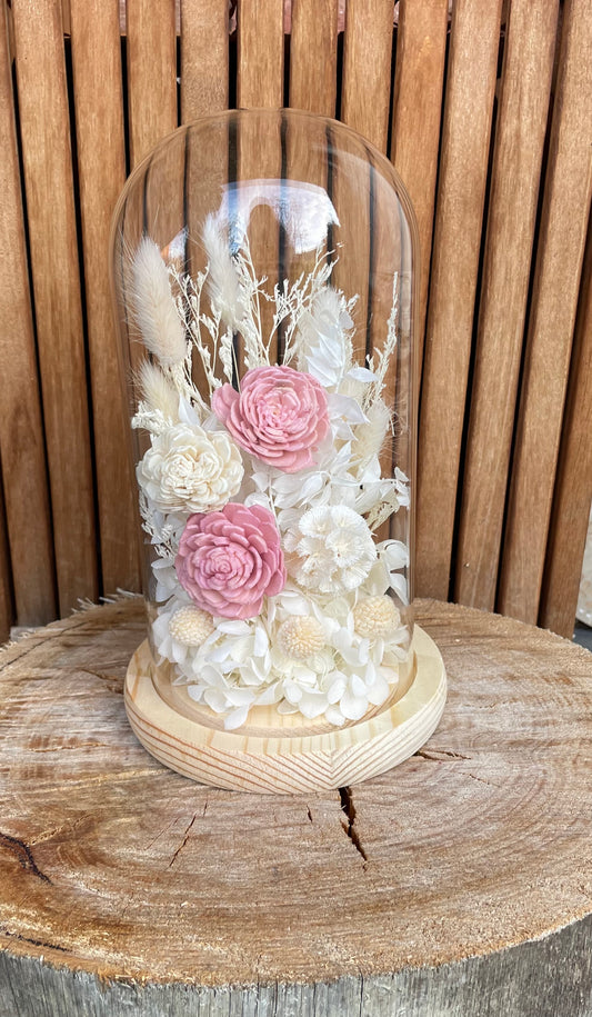 Floral Dome~ White/Pink