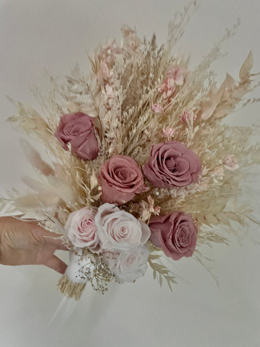 Wedding Bouquet~Preserved Dusty Pinks