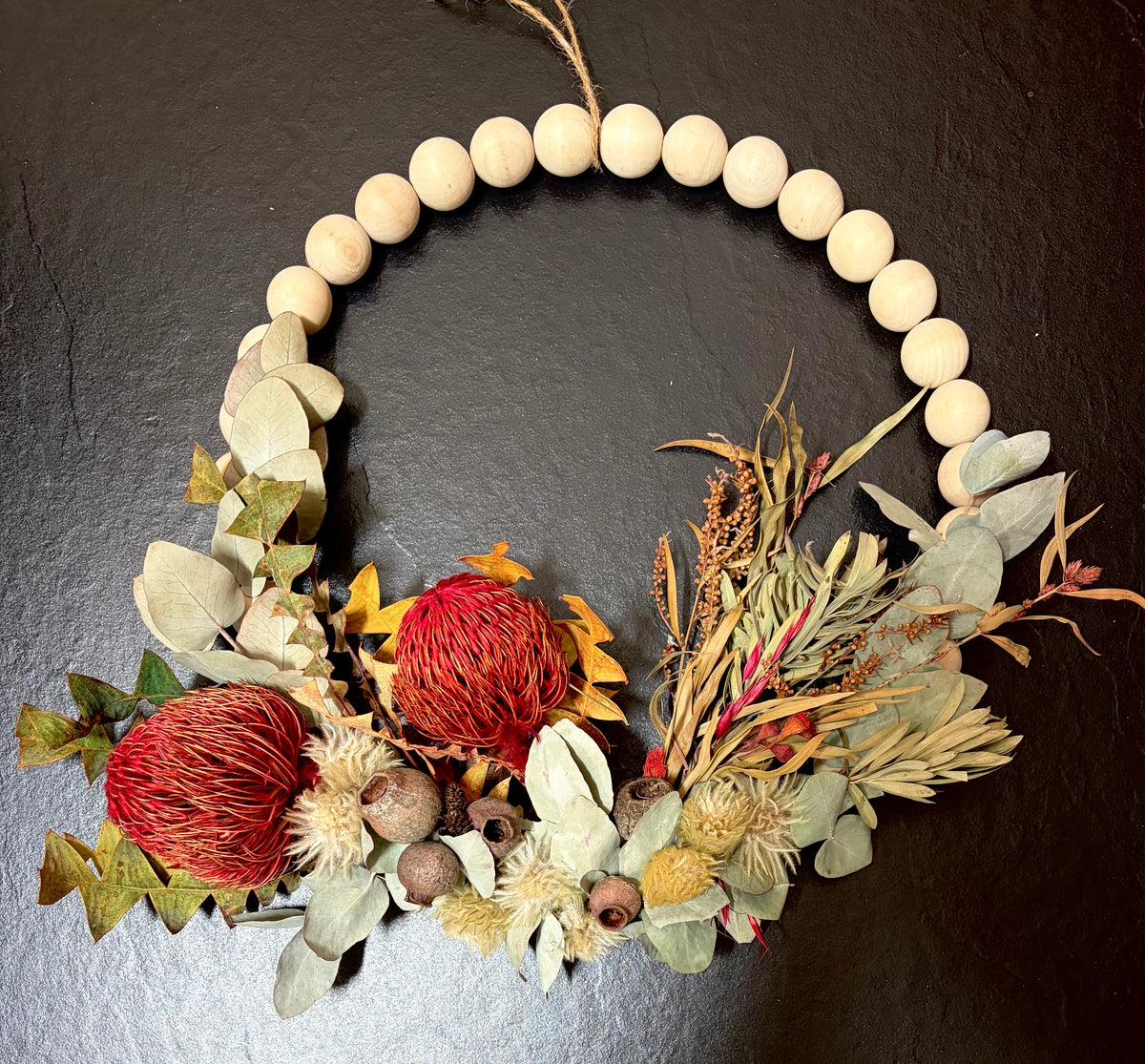 Native Gumnut Reds Wreath