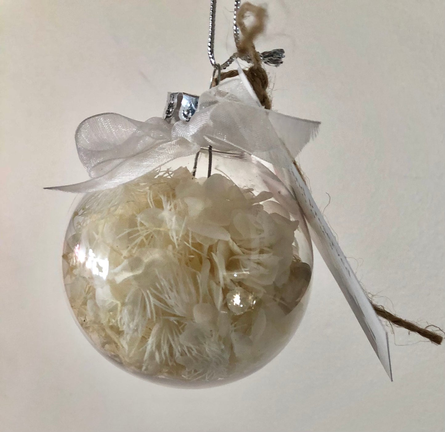 Christmas Bauble 8cm- White