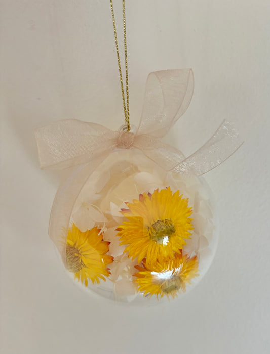 Bauble 8cm~white/gold