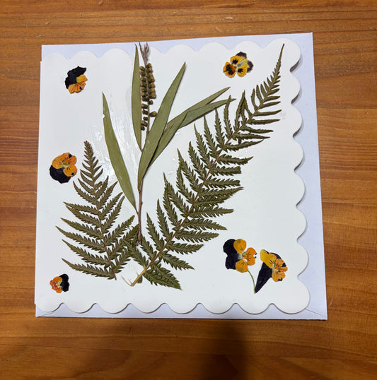 Greeting Card ~ Pressed Flowers