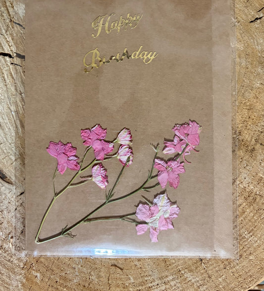 Greeting Card ~ Pressed Flowers