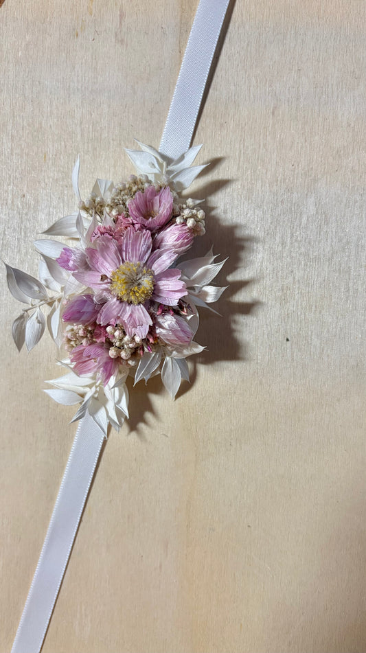 Wrist Corsages~Ribbon pink Daisy