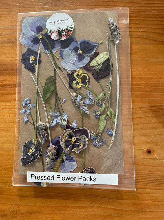 Pressed Flower pack Pastel blues/mauves