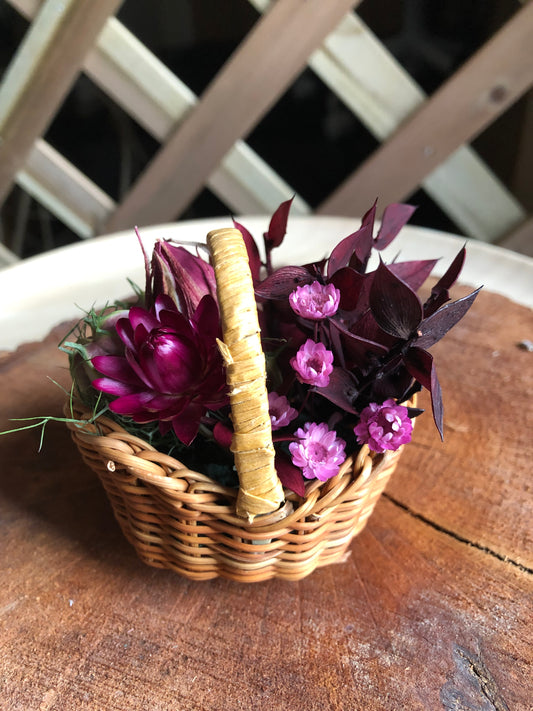 miniature Basket ~ Burgundy