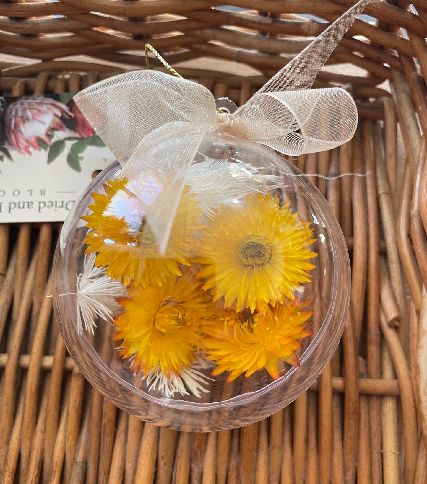 Bauble~Yellow 8cm