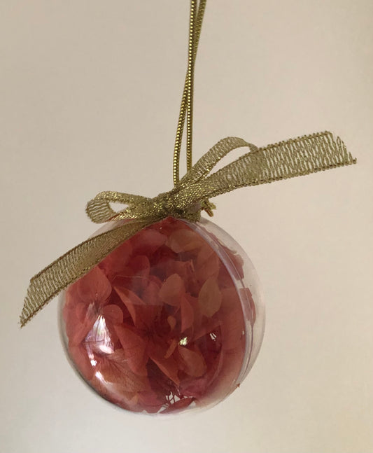 Christmas Bauble 6cm Red petals