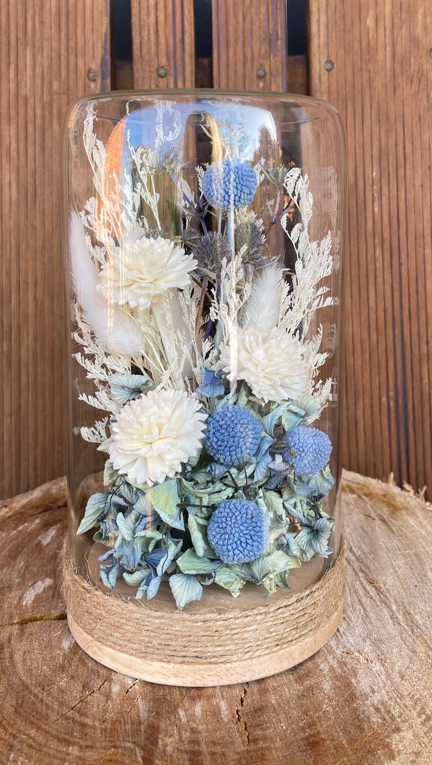 Floral Dome~ Blue/White