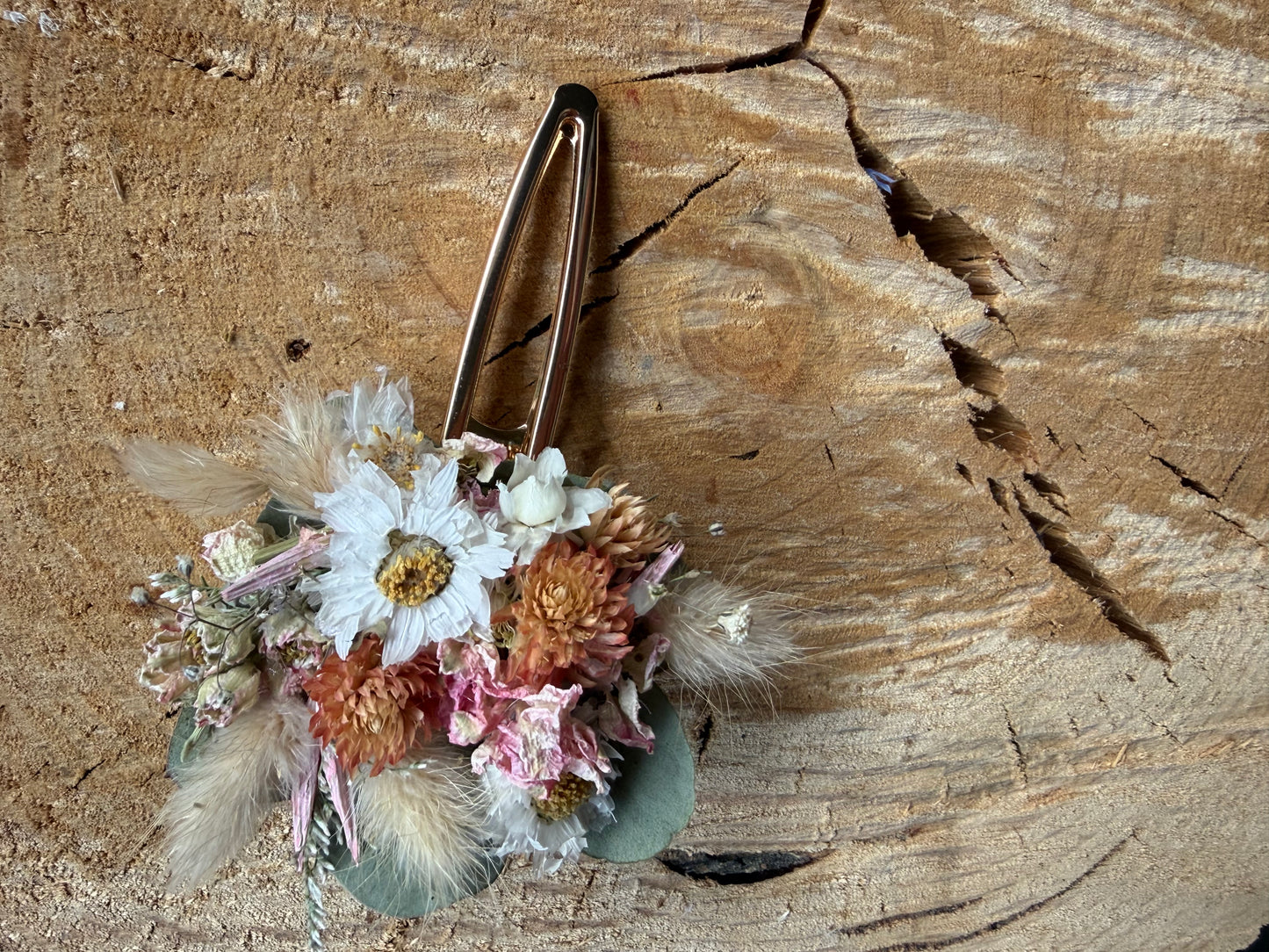 Floral Hair Clip ~ Gold