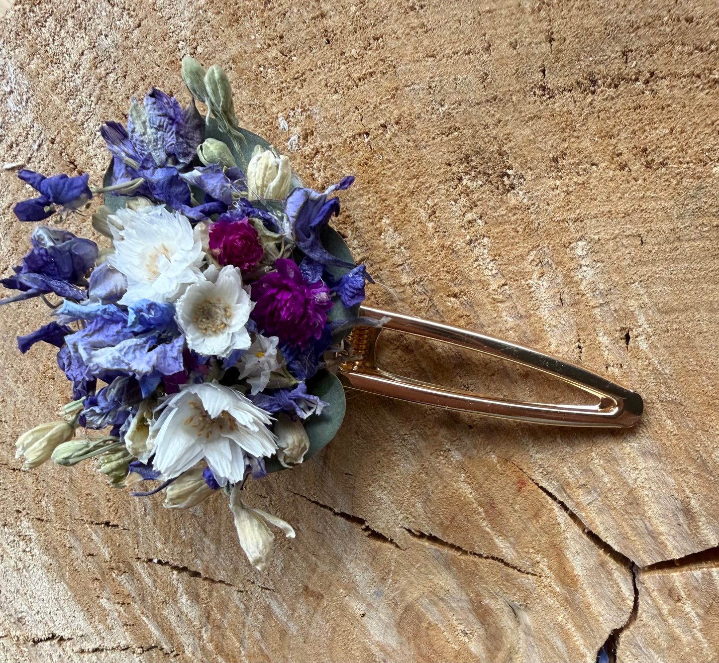Floral Hair clip-Gold