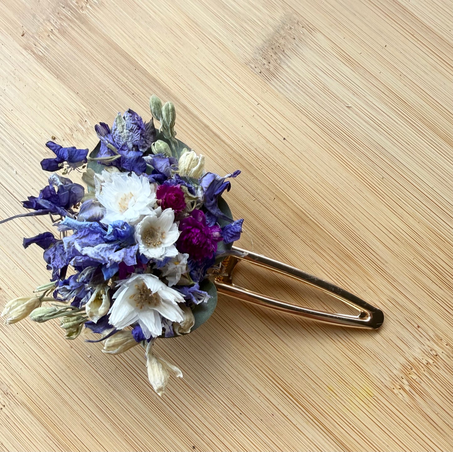Floral Hair clip-Gold