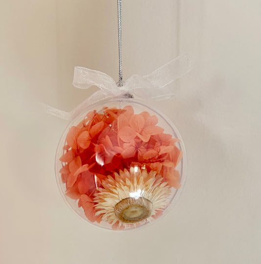 Bauble 8cm~ Orangey red