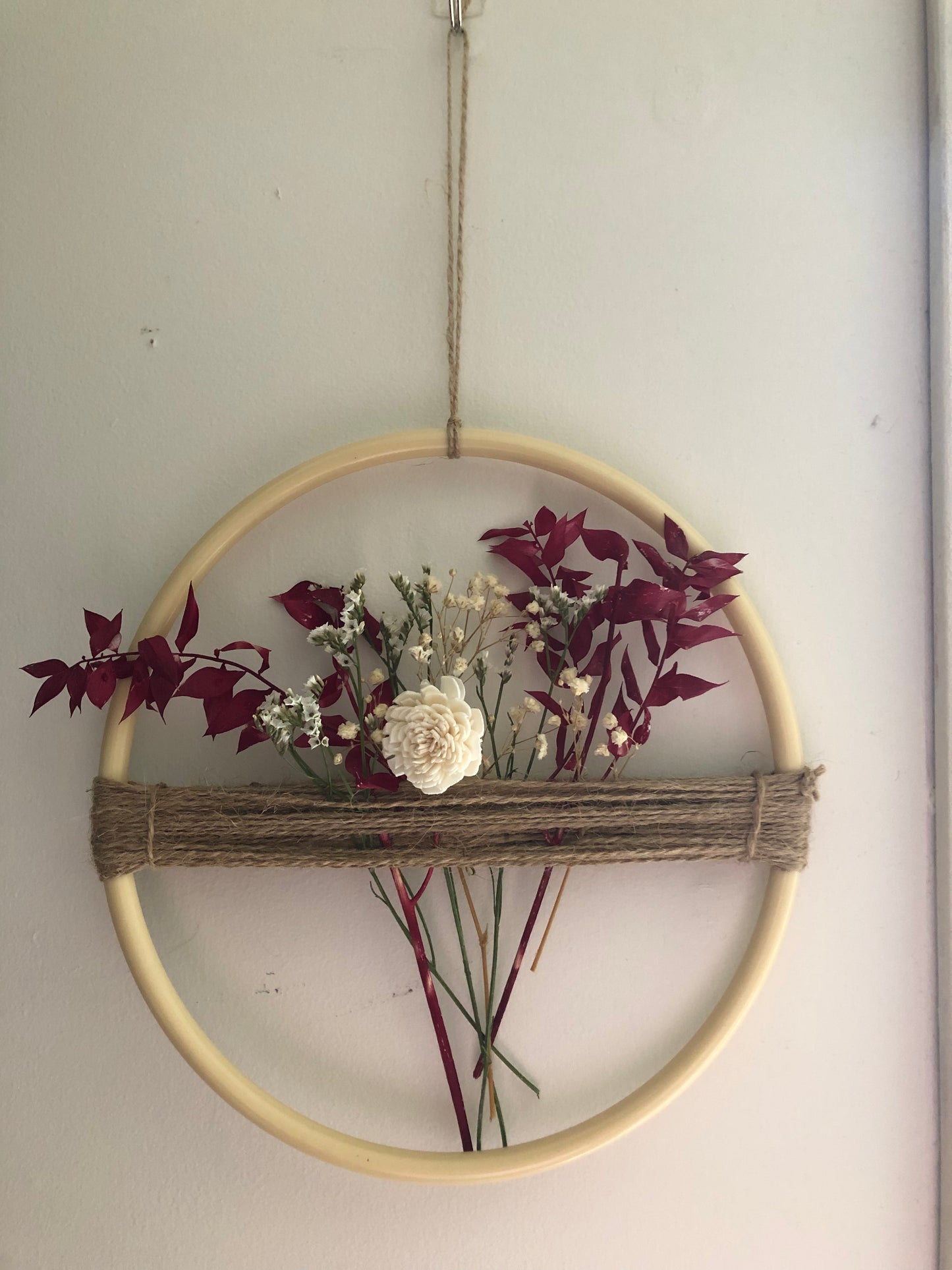 Flower Hoop - Burgundy