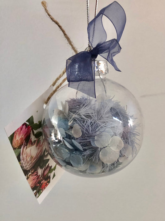 Christmas Bauble 8cm ~Blues