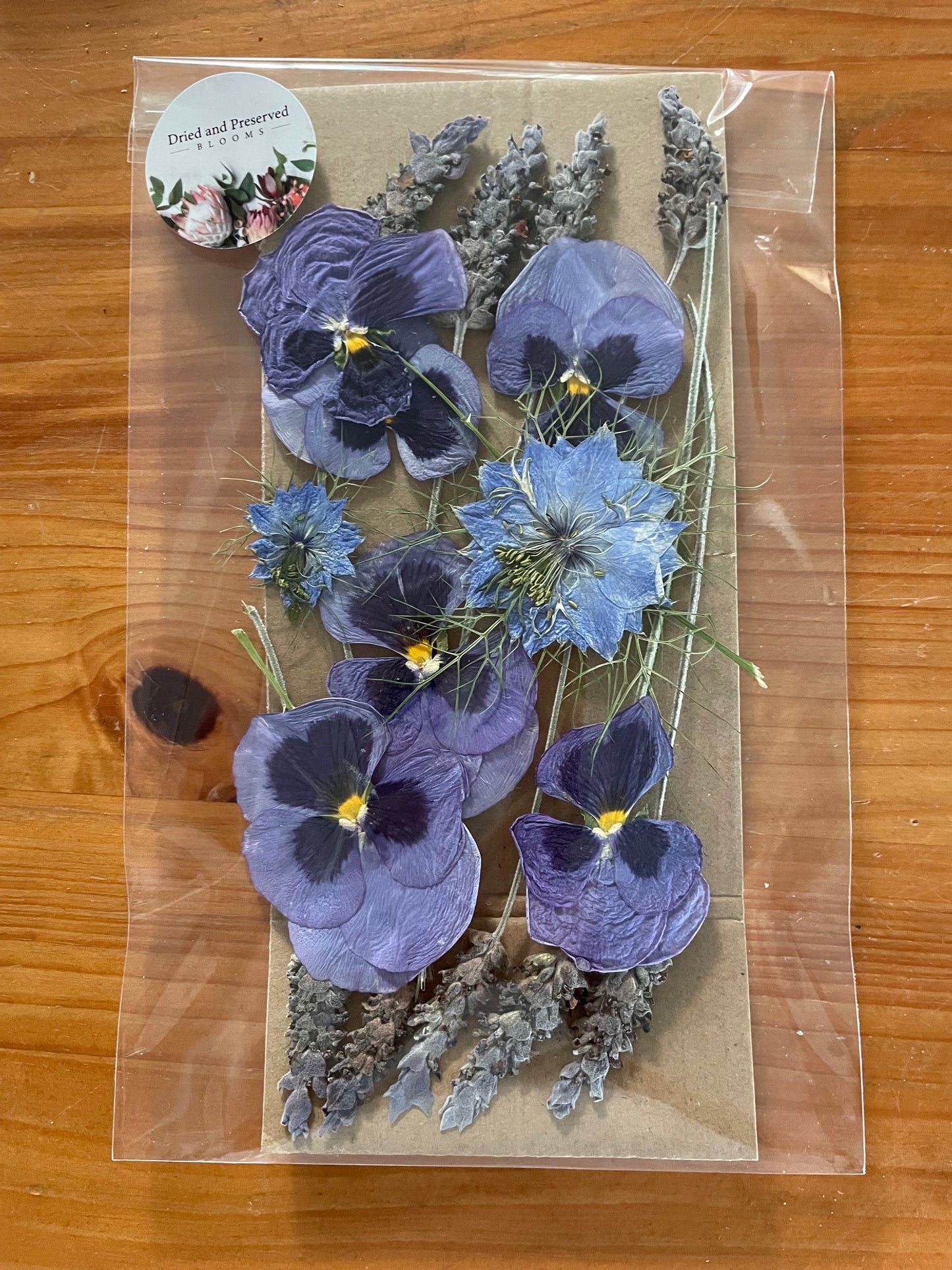 Pressed Flower pack Pansy/Lavender