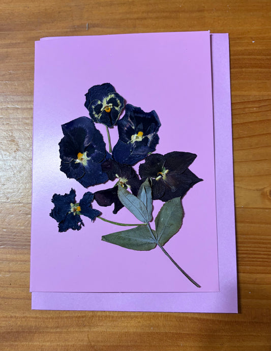 Greeting Card~ Pressed flowers