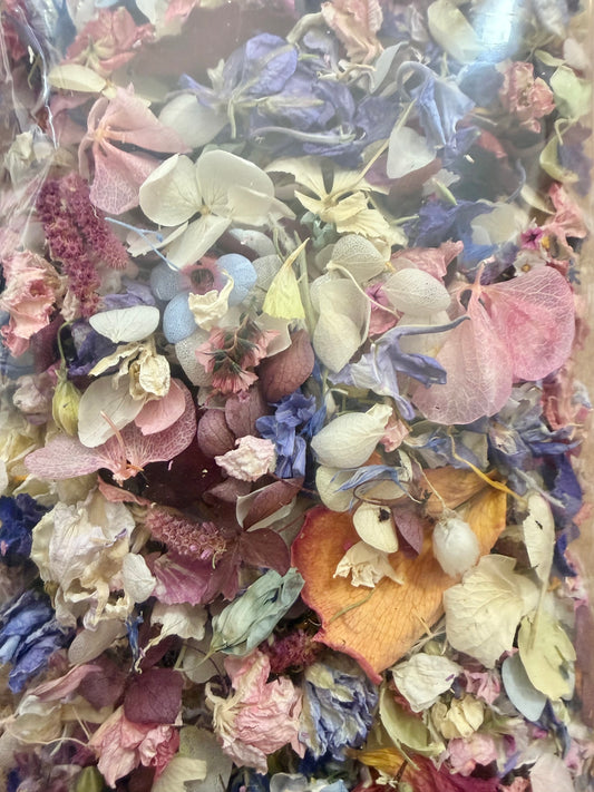 Confetti ~ pastel mixed wildflower petals