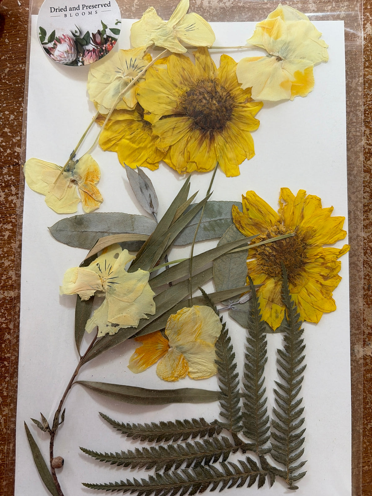 Pressed Flower Pack~ yellow/ Greenery