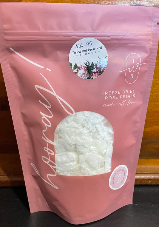 Confetti~Freeze dried White Rose Petals