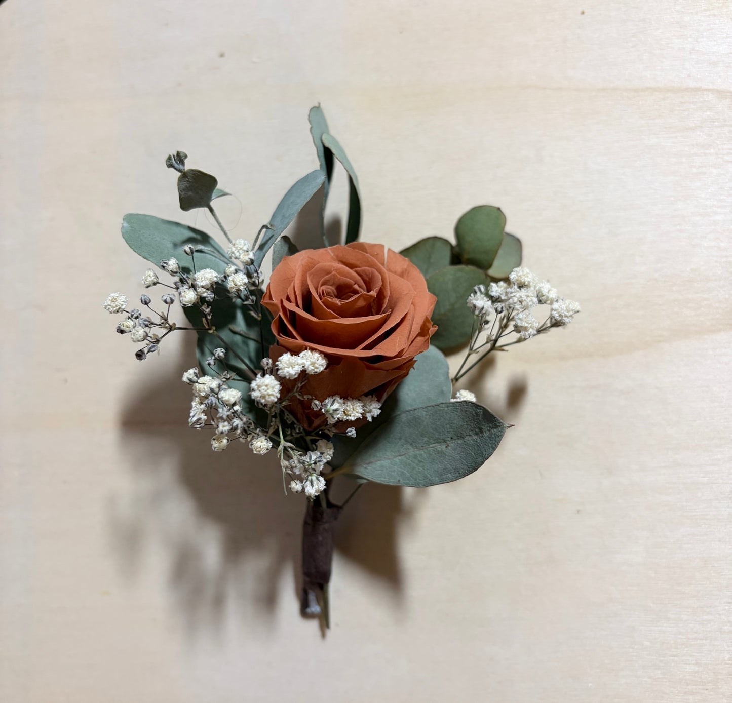 Boutonnière ~ Rust Rose