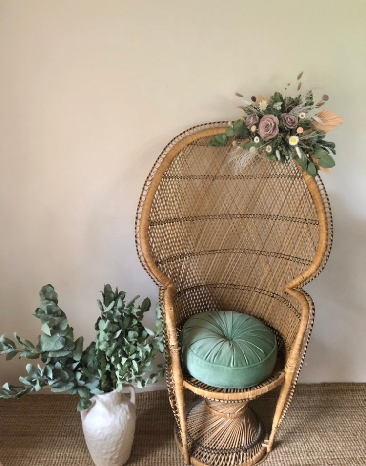 Hire Only -Antique Peacock Chair Natural Rattan