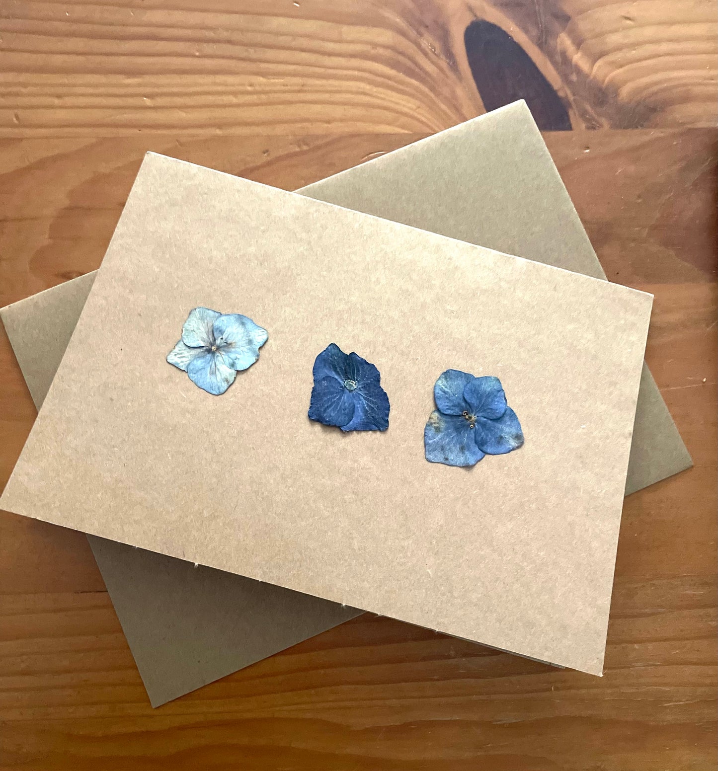 Pressed Flower Greeting Card~ hydrangea