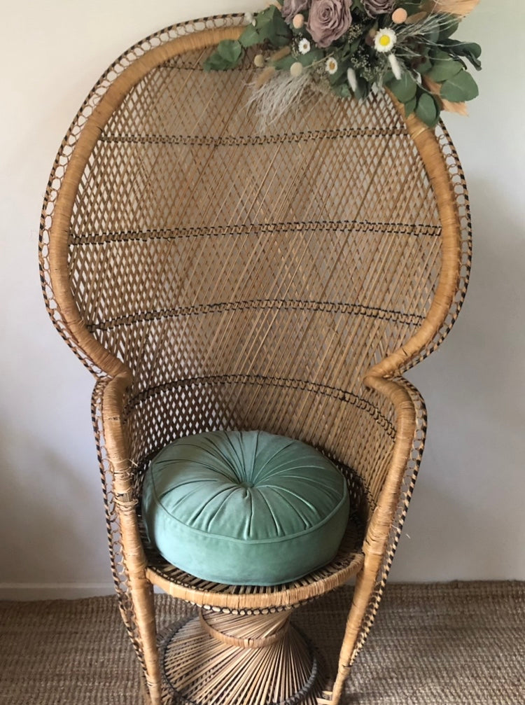 Hire Only -Antique Peacock Chair Natural Rattan