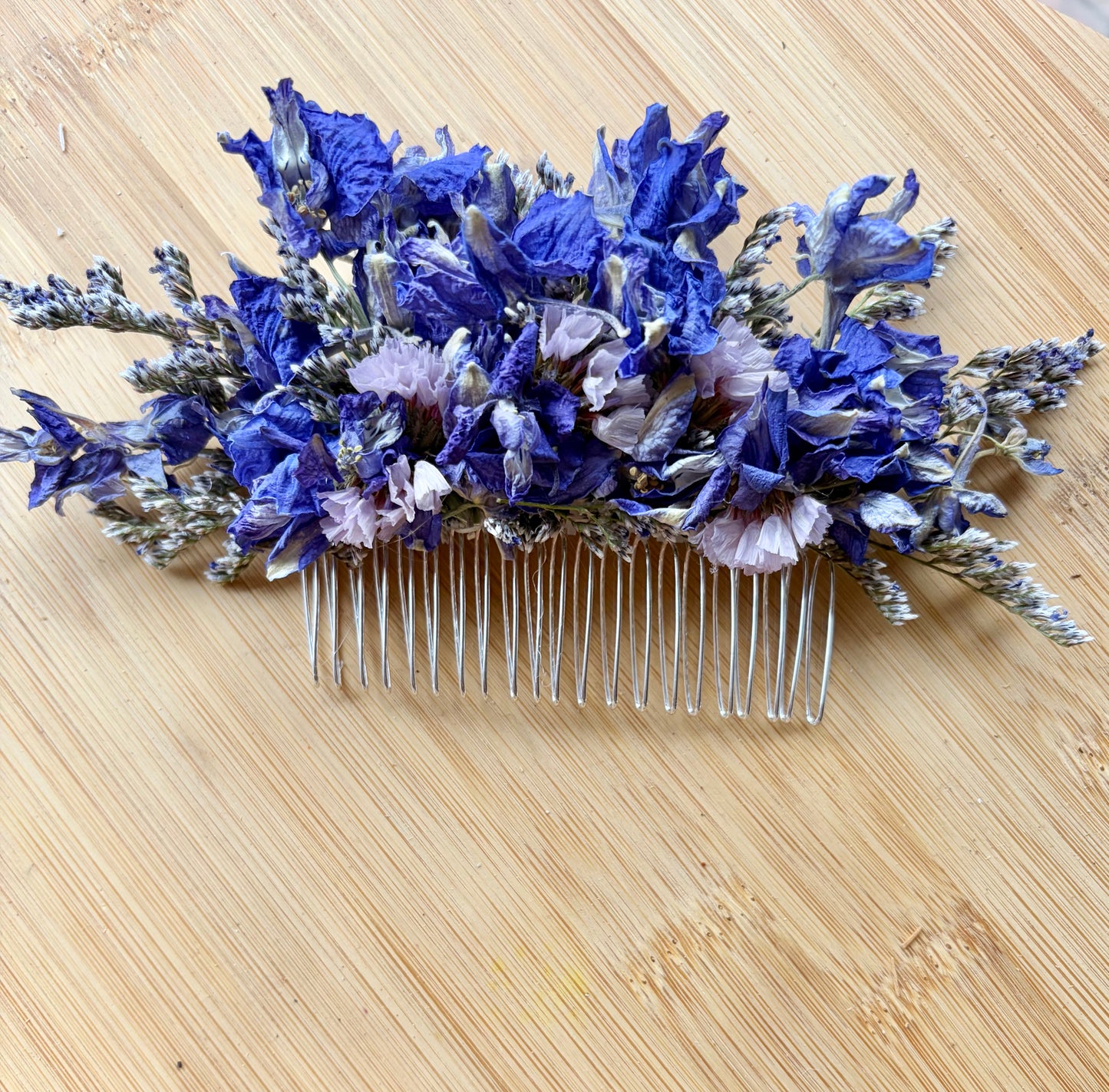 Floral Hair Comb~Purple